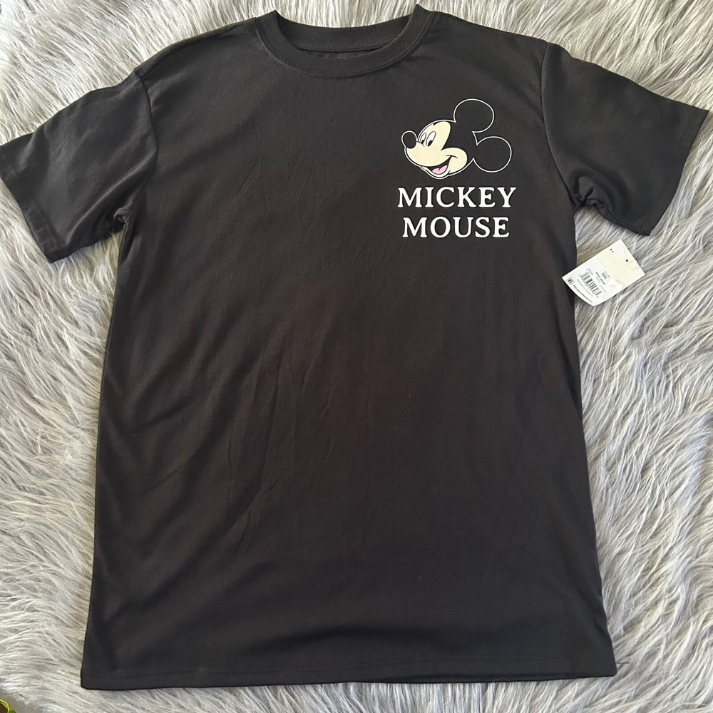 Disney Mickey Mouse T-Shirt Womens Size XXS‎ (00) Black Short Sleeve Tee